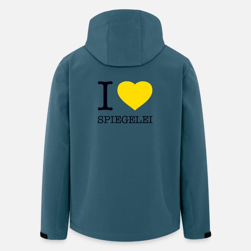 I love Spiegelei - Recycelte Männer Softshell-Jacke von Stanley/Stella - Dunkles Petrol
