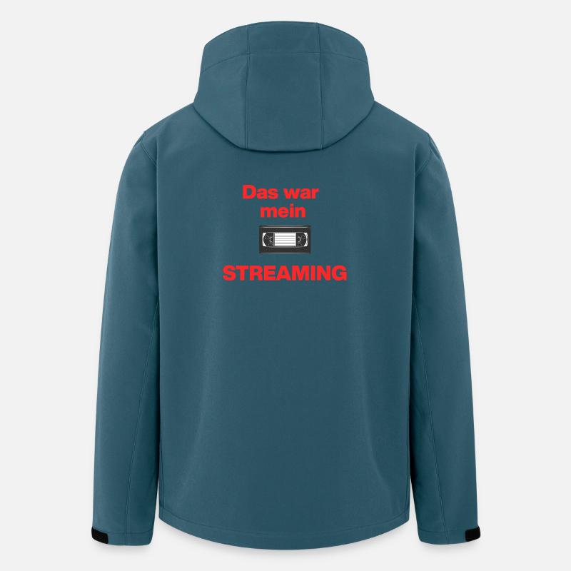 Das war Streaming, Videokasette früher, damals - Recycelte Männer Softshell-Jacke von Stanley/Stella - Dunkles Petrol