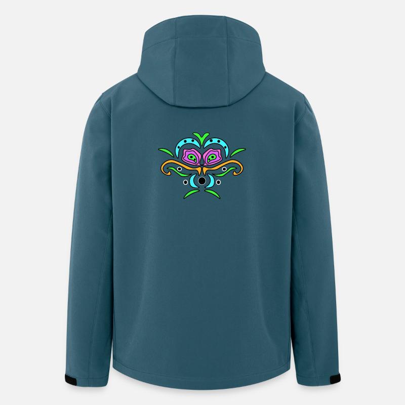 Farb-Mandala Maske - Recycelte Männer Softshell-Jacke von Stanley/Stella - Dunkles Petrol