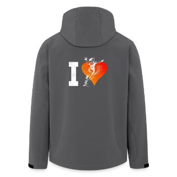 Einfach Handball zeitloses Design fuer Frauen - Recycelte Männer Softshell-Jacke von Stanley/Stella - Anthrazit - Hinten - AI Model Male 185 light (185cm)