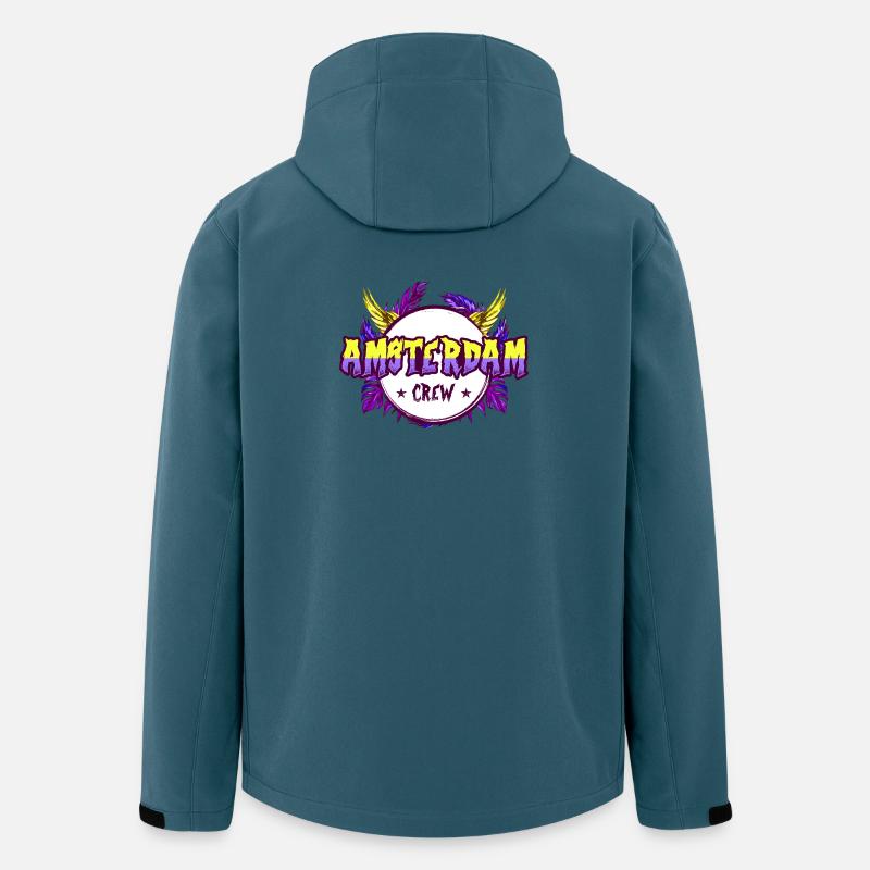 Amsterdam Crew Bunt - Recycelte Männer Softshell-Jacke von Stanley/Stella - Dunkles Petrol