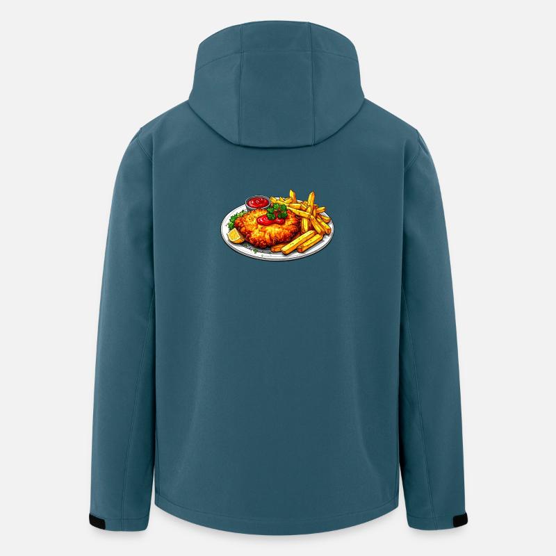 Schnitzel mit Pommes - Recycelte Männer Softshell-Jacke von Stanley/Stella - Dunkles Petrol