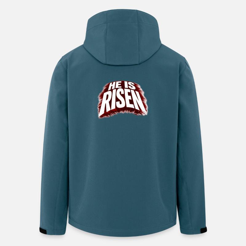 Il est ressuscité - Veste softshell homme en polyester recyclé Stanley/Stella - bleu pétrole foncé