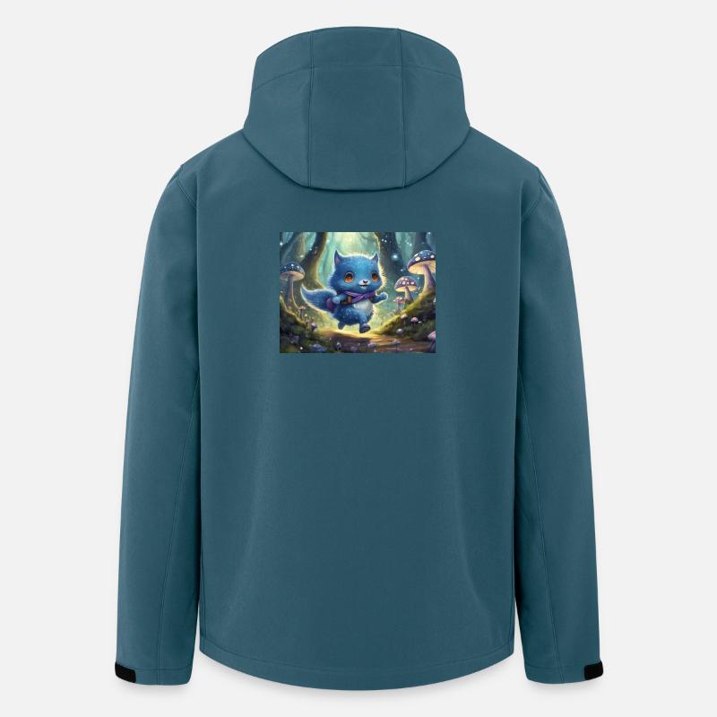 Blaues Waldkätzchen Abenteuer - Recycelte Männer Softshell-Jacke von Stanley/Stella - Dunkles Petrol