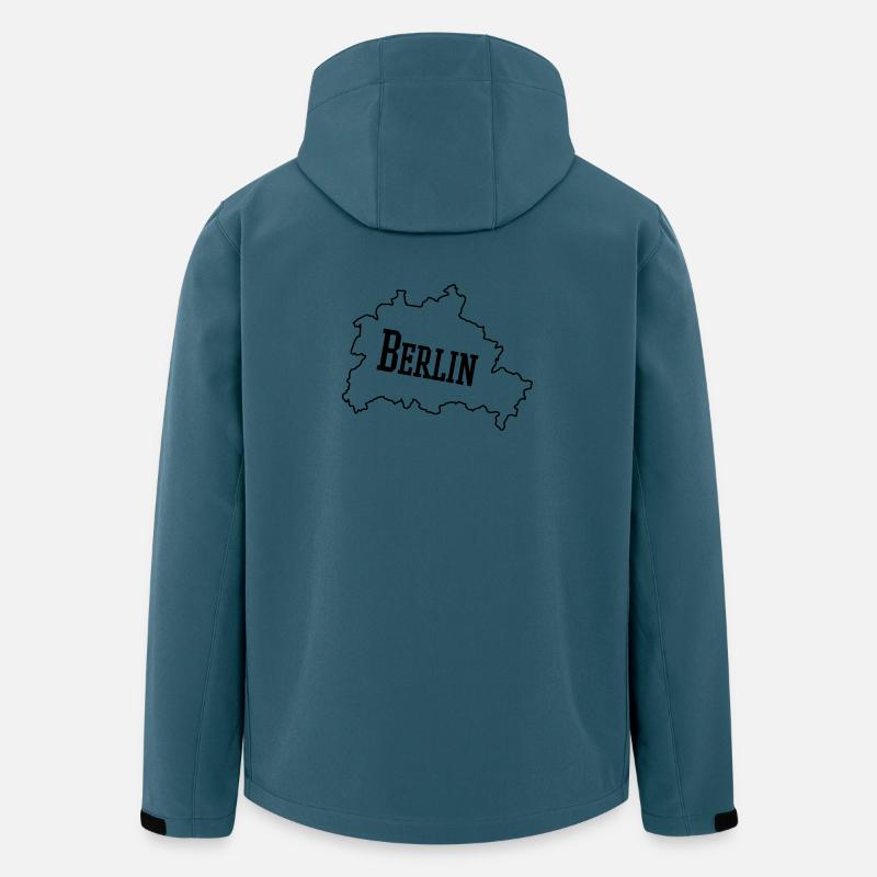 Berlin - Recycelte Männer Softshell-Jacke von Stanley/Stella - Dunkles Petrol