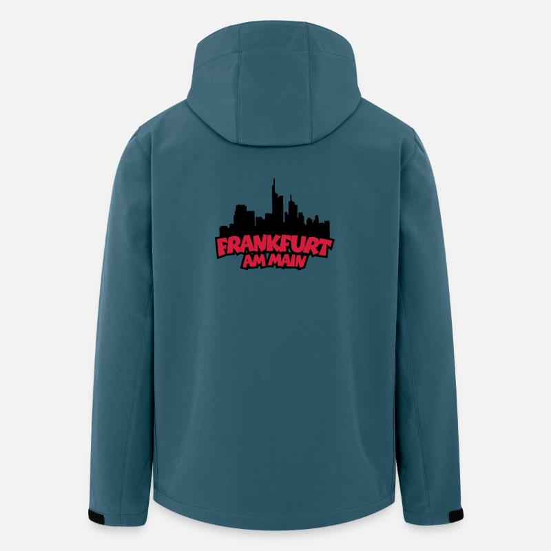 Frankfurt am Main Skyline - Recycelte Männer Softshell-Jacke von Stanley/Stella - Dunkles Petrol