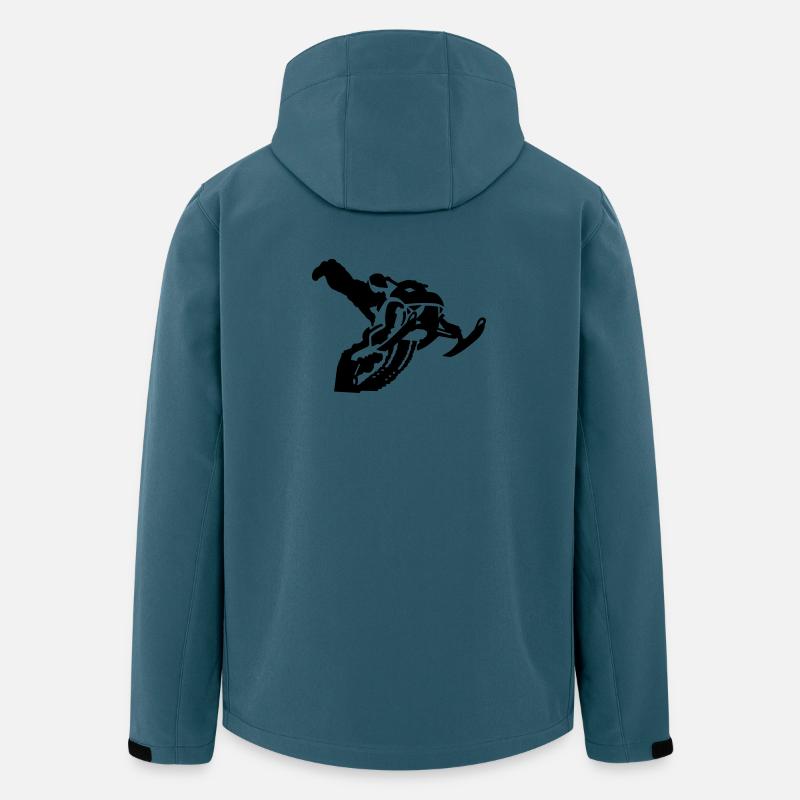 snowmobile stunt - Recycelte Männer Softshell-Jacke Discoverer von Stanley/Stella - Dunkles Petrol