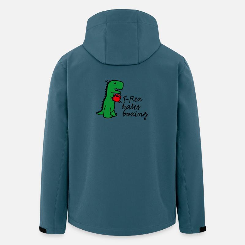 T-Rex hates boxing Boxen Boxhandschuhe - Recycelte Männer Softshell-Jacke von Stanley/Stella - Dunkles Petrol