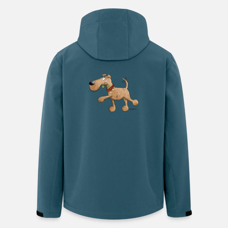 Irish Terrier Hund I Hunderasse - Recycelte Männer Softshell-Jacke von Stanley/Stella - Dunkles Petrol