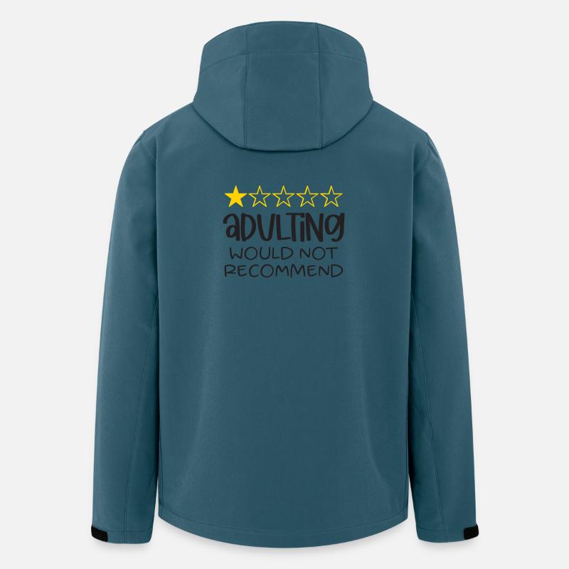 Adulting ne recommanderait pas - Veste softshell homme en polyester recyclé Stanley/Stella - bleu pétrole foncé