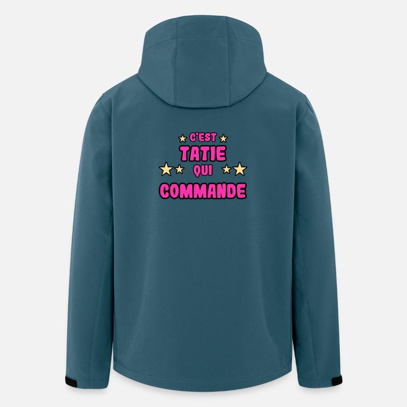 C'est tatie qui commande - Veste softshell homme en polyester recyclé Stanley/Stella - bleu pétrole foncé