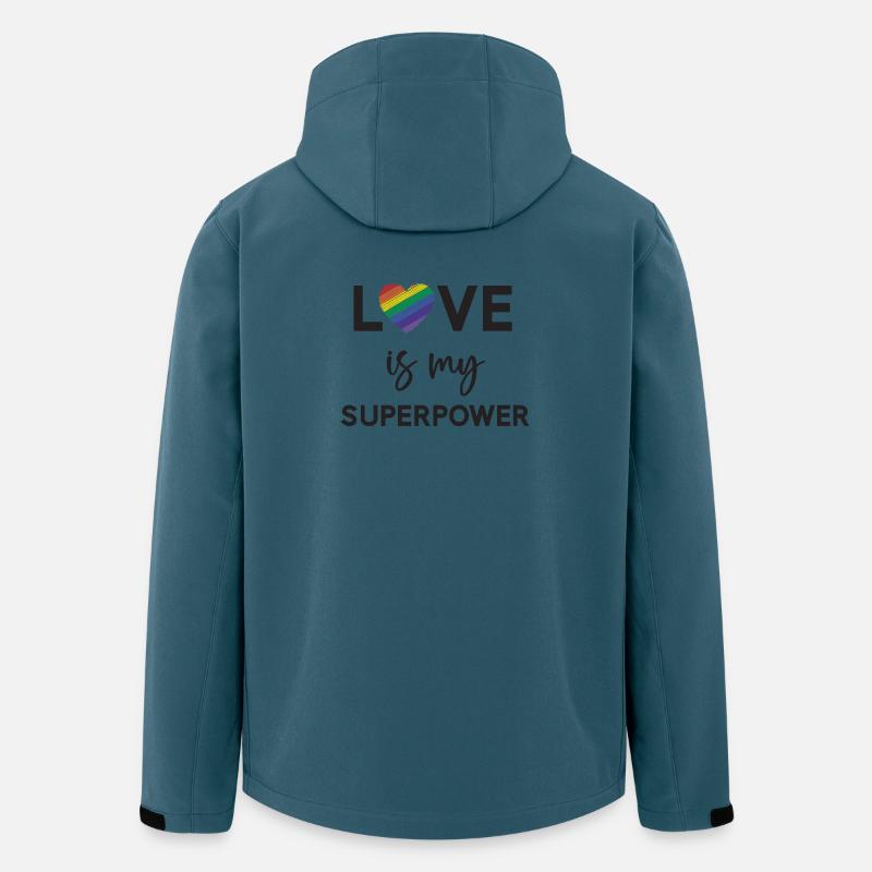 Pride Month - LGBTQ+ Liebe ist meine Superkraft - Recycelte Männer Softshell-Jacke von Stanley/Stella - Dunkles Petrol