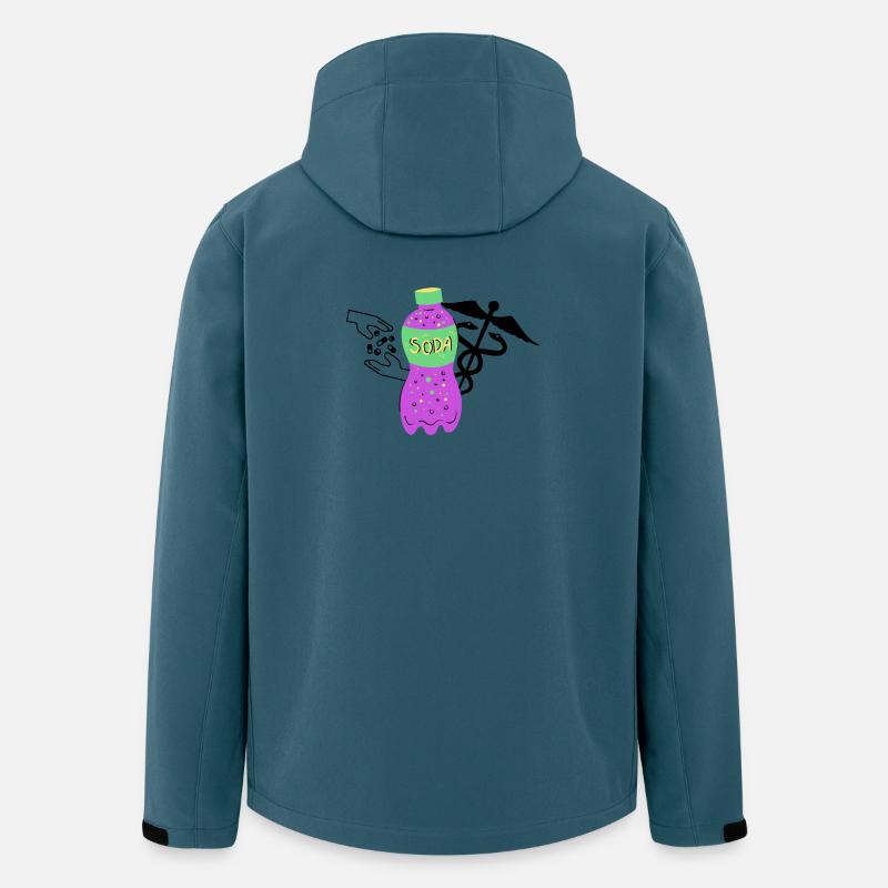 Soda Flasche Lila Retro - Recycelte Männer Softshell-Jacke von Stanley/Stella - Dunkles Petrol