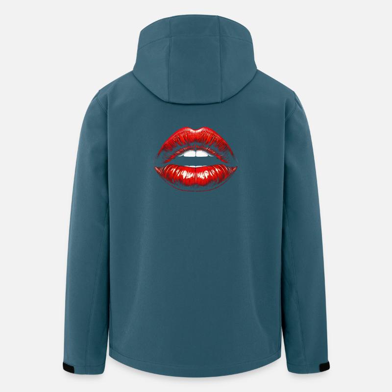 Lippen - Recycelte Männer Softshell-Jacke von Stanley/Stella - Dunkles Petrol