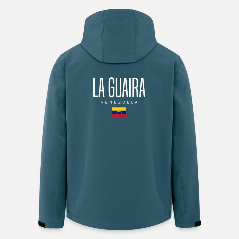 La Guaira Venezuela - Veste softshell homme en polyester recyclé Stanley/Stella - bleu pétrole foncé