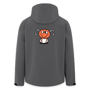Raupe Boden Loch süß lieb lächelt glücklich Comic - Recycelte Männer Softshell-Jacke von Stanley/Stella - Dunkles Petrol - Hinten - AI Model Male 185 light (185cm)