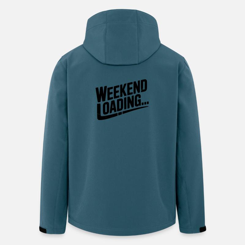 Wochenende wird geladen - Recycelte Männer Softshell-Jacke von Stanley/Stella - Dunkles Petrol