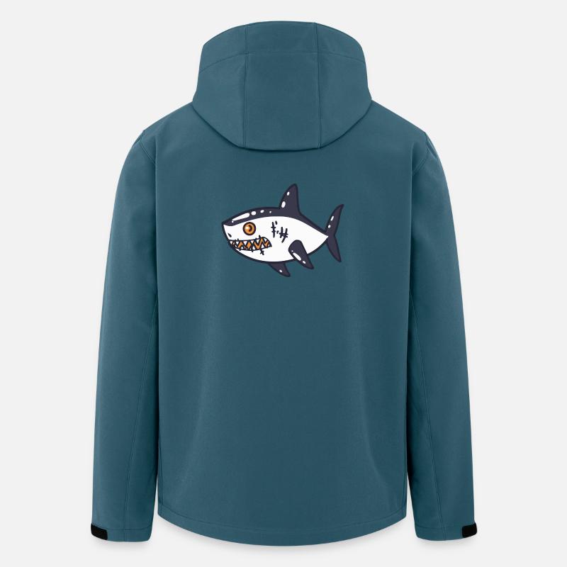 Shark Halloween Comic Funny - Men’s Recycled Softshell Jacket by Stanley/Stella - stargazer