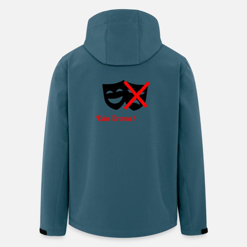 Kein Drama - Recycelte Männer Softshell-Jacke von Stanley/Stella - Dunkles Petrol