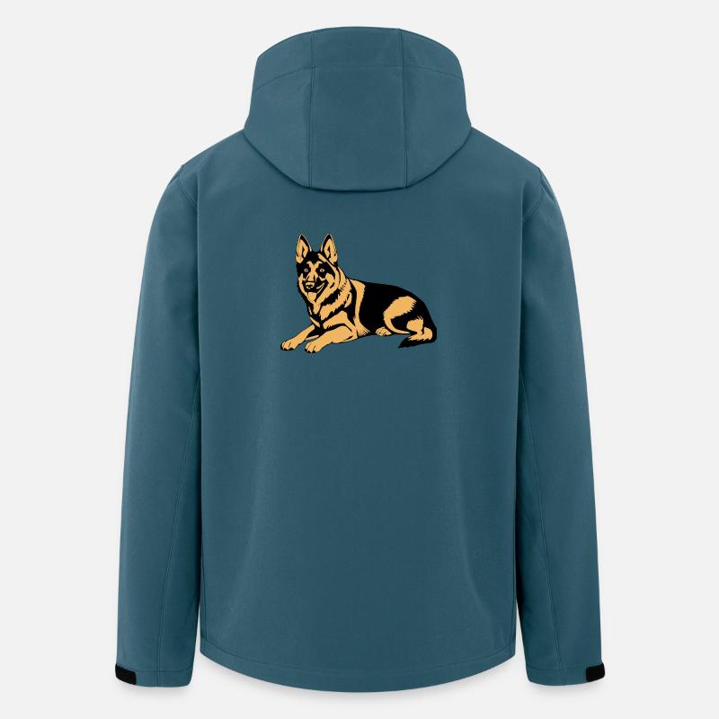 Schäferhund Geschenk T-shirt Hundehalter - Recycelte Männer Softshell-Jacke von Stanley/Stella - Dunkles Petrol