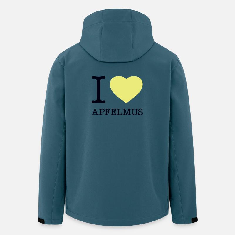 I love Apfelmus - Recycelte Männer Softshell-Jacke von Stanley/Stella - Dunkles Petrol