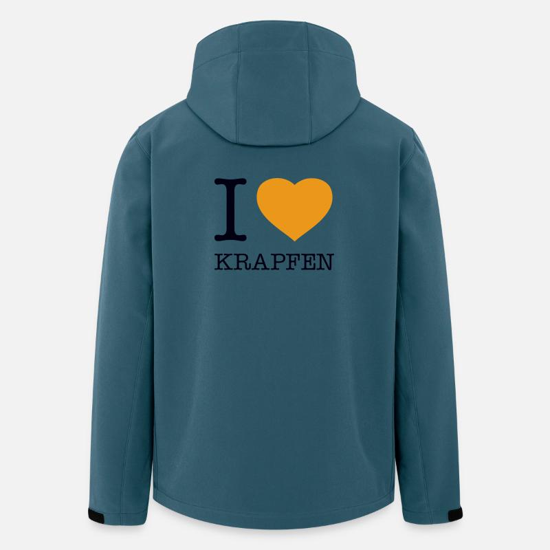 I love Krapfen - Recycelte Männer Softshell-Jacke von Stanley/Stella - Dunkles Petrol
