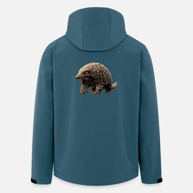 Pangolin Pangolin Pomme de pin Pangolins - Veste softshell homme en polyester recyclé Stanley/Stella - bleu pétrole foncé