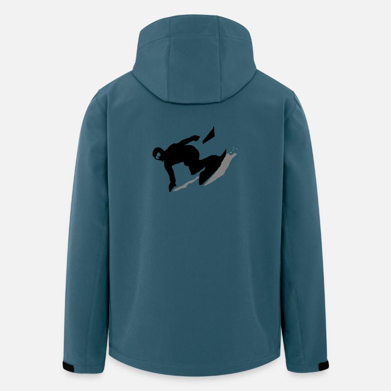 Snowboard Slalom - Recycelte Männer Softshell-Jacke von Stanley/Stella - Dunkles Petrol