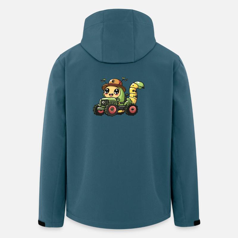 Wurm Traktor Farmer - Recycelte Männer Softshell-Jacke von Stanley/Stella - Dunkles Petrol