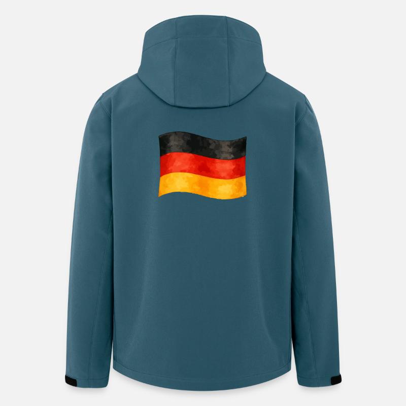 Deutsche Flagge - Recycelte Männer Softshell-Jacke von Stanley/Stella - Dunkles Petrol
