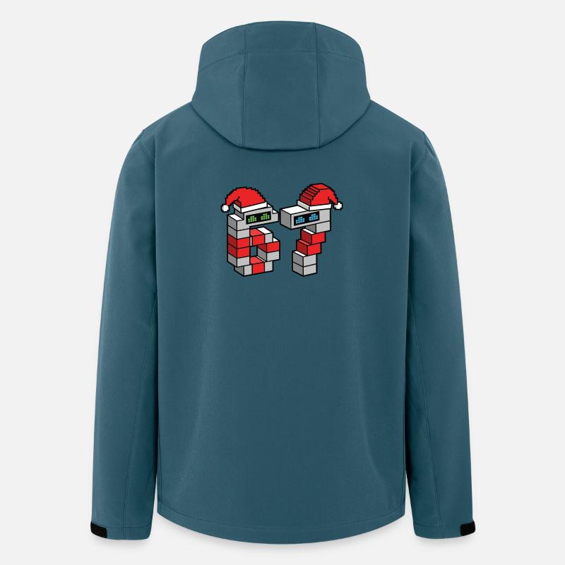 Pixel Robo Santa Duo 67 Meme - Recycelte Männer Softshell-Jacke von Stanley/Stella - Dunkles Petrol