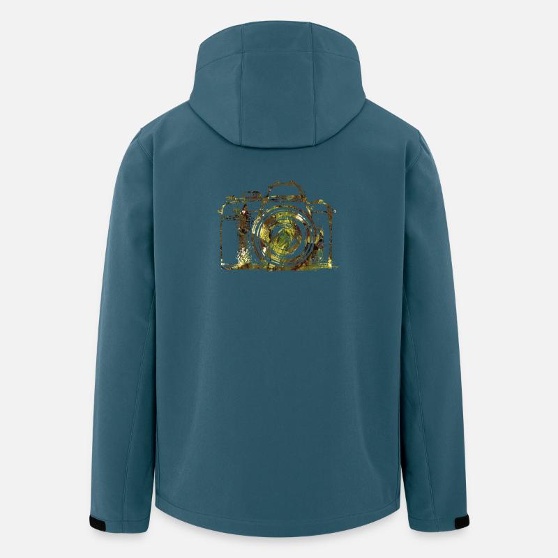 Tarnkameraporträt - Recycelte Männer Softshell-Jacke von Stanley/Stella - Dunkles Petrol