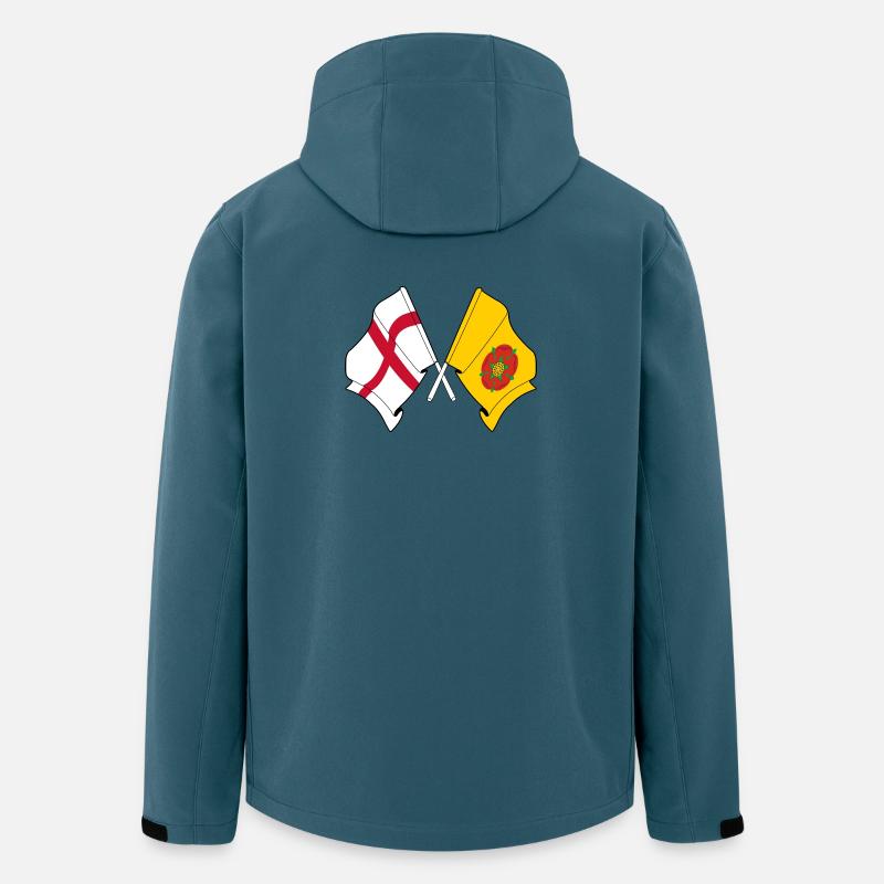 Lancashire & England Crossed - Recycelte Männer Softshell-Jacke von Stanley/Stella - Dunkles Petrol