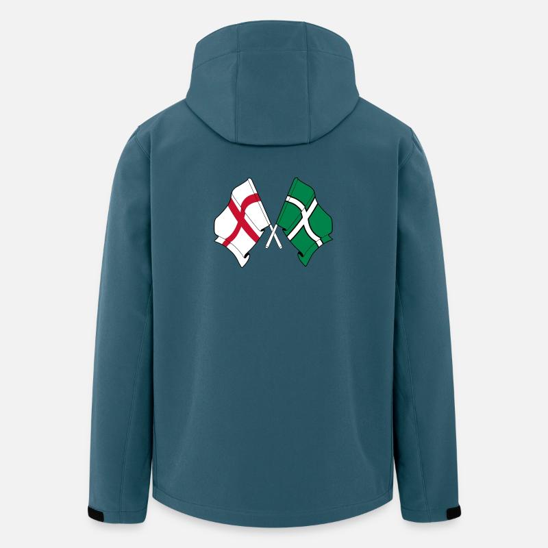 Devon et l’Angleterre croisés - Veste softshell homme en polyester recyclé Stanley/Stella - bleu pétrole foncé