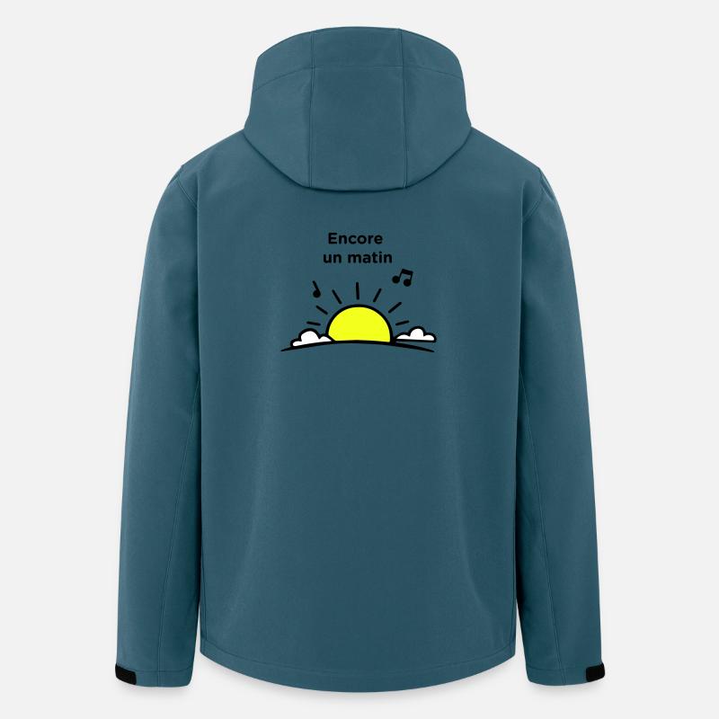 Encore un matin - Veste softshell homme en polyester recyclé Stanley/Stella - bleu pétrole foncé
