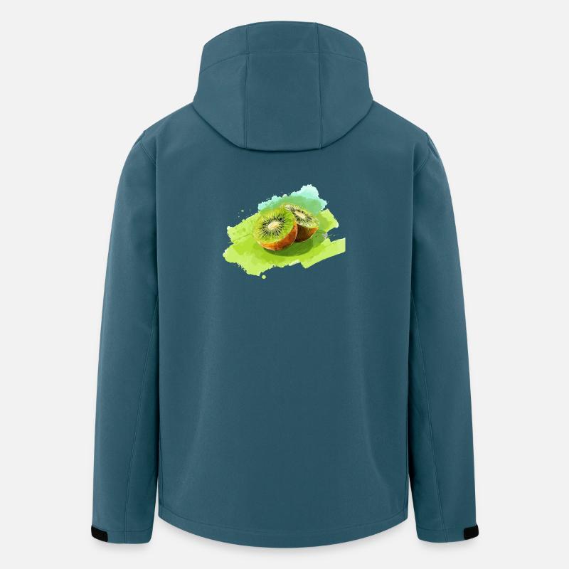 Kiwi Aquarell Spritzer - Recycelte Männer Softshell-Jacke von Stanley/Stella - Dunkles Petrol