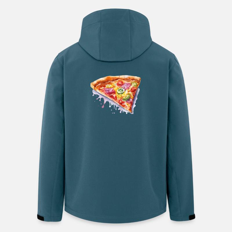 pizza - Recycelte Männer Softshell-Jacke von Stanley/Stella - Dunkles Petrol