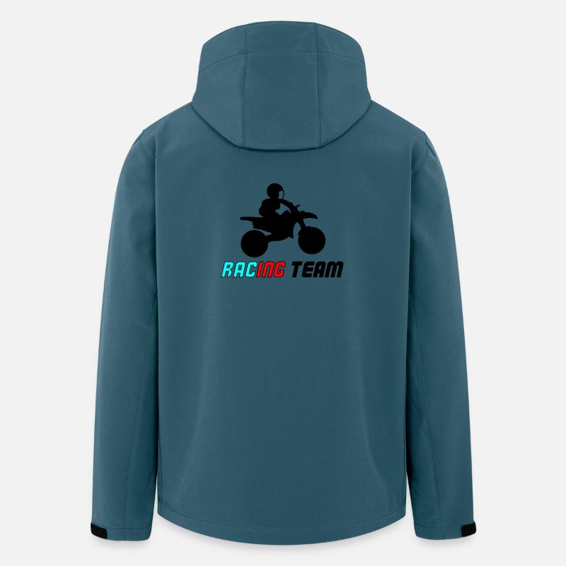 Course Neon Typo Sprint - Veste softshell homme en polyester recyclé Stanley/Stella - bleu pétrole foncé