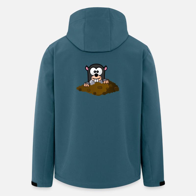 style comique Mole - Veste softshell homme en polyester recyclé Stanley/Stella - bleu pétrole foncé