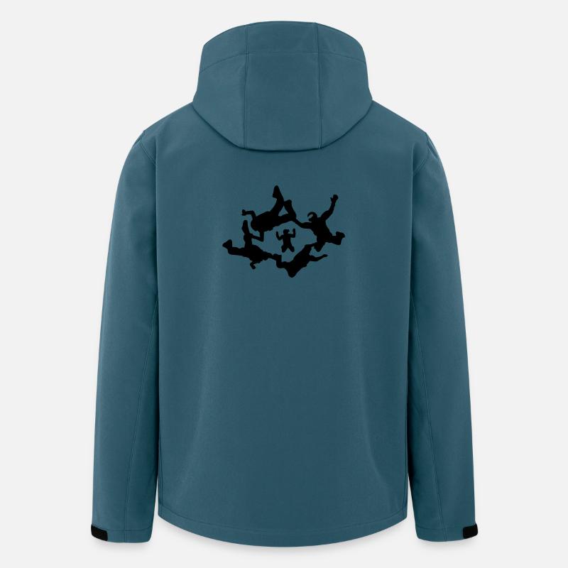 Skydiving - Recycelte Männer Softshell-Jacke von Stanley/Stella - Dunkles Petrol