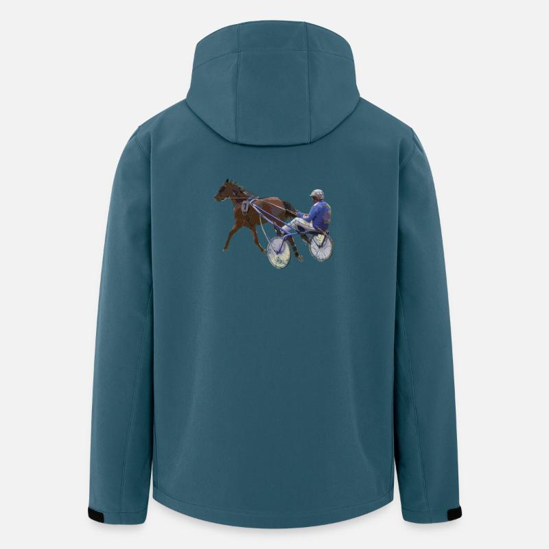 Trabrennen Traber Motiv - Recycelte Männer Softshell-Jacke von Stanley/Stella - Dunkles Petrol