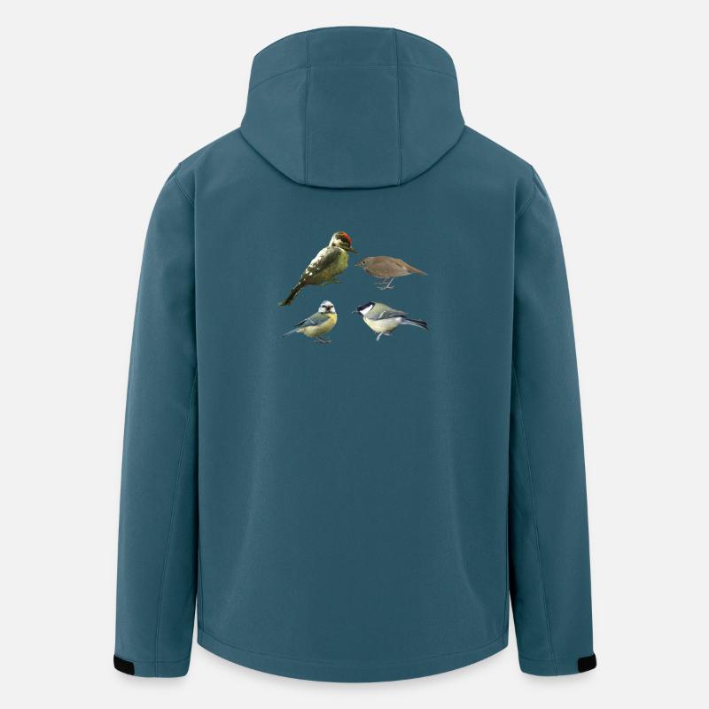 Singvögel - Recycelte Männer Softshell-Jacke von Stanley/Stella - Dunkles Petrol