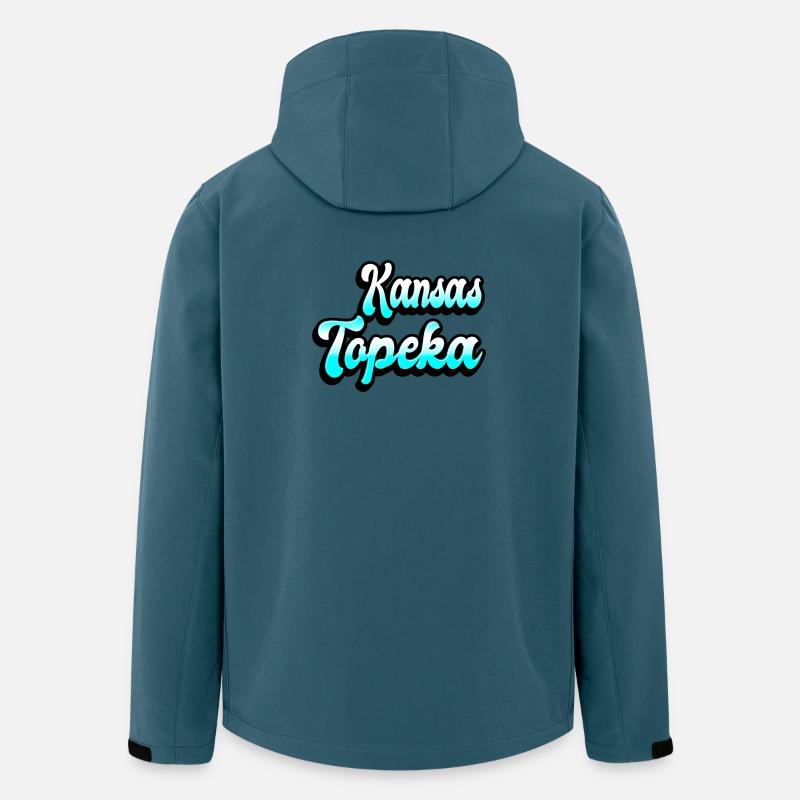 Topeka Kansas Design - Recycelte Männer Softshell-Jacke von Stanley/Stella - Dunkles Petrol
