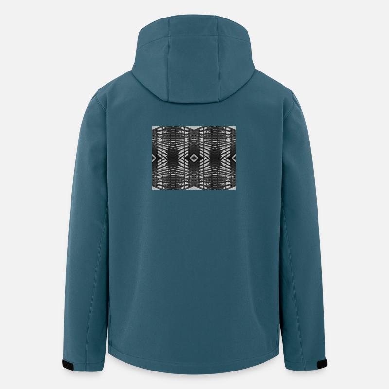 Abstraktes Holz V.3 - Recycelte Männer Softshell-Jacke von Stanley/Stella - Dunkles Petrol