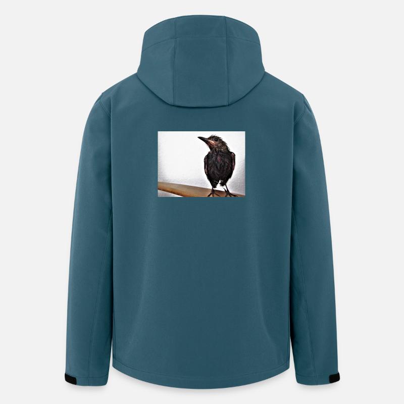 Fraîchement baignée - Veste softshell homme en polyester recyclé Stanley/Stella - bleu pétrole foncé