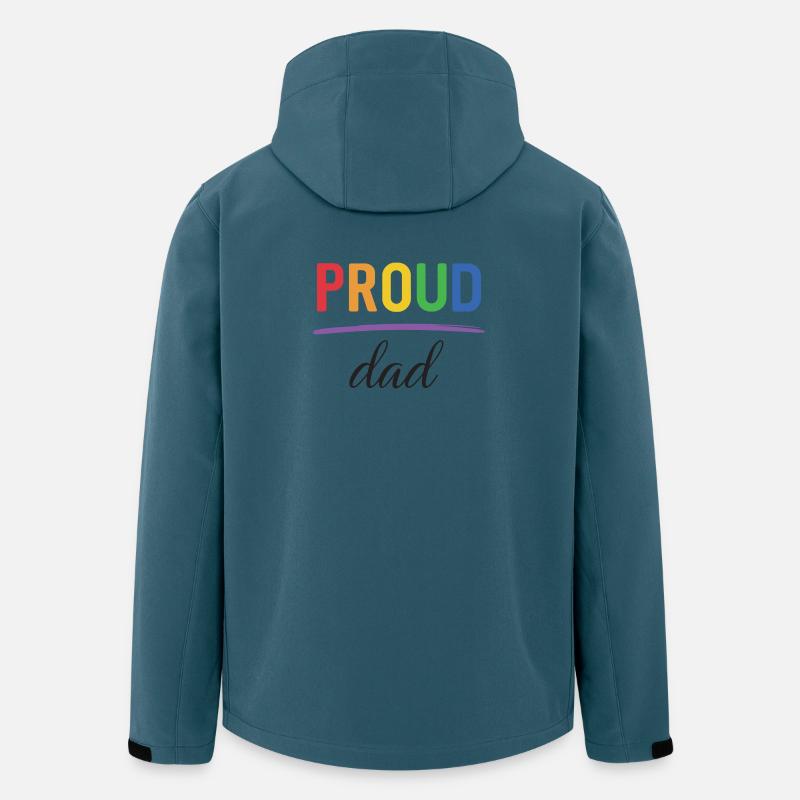 LGBT Proud Dad - Pride-Monat - Recycelte Männer Softshell-Jacke von Stanley/Stella - Dunkles Petrol
