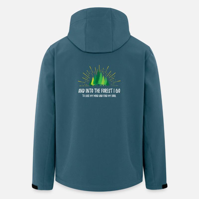 Und in den Wald gehe ich - Recycelte Männer Softshell-Jacke von Stanley/Stella - Dunkles Petrol