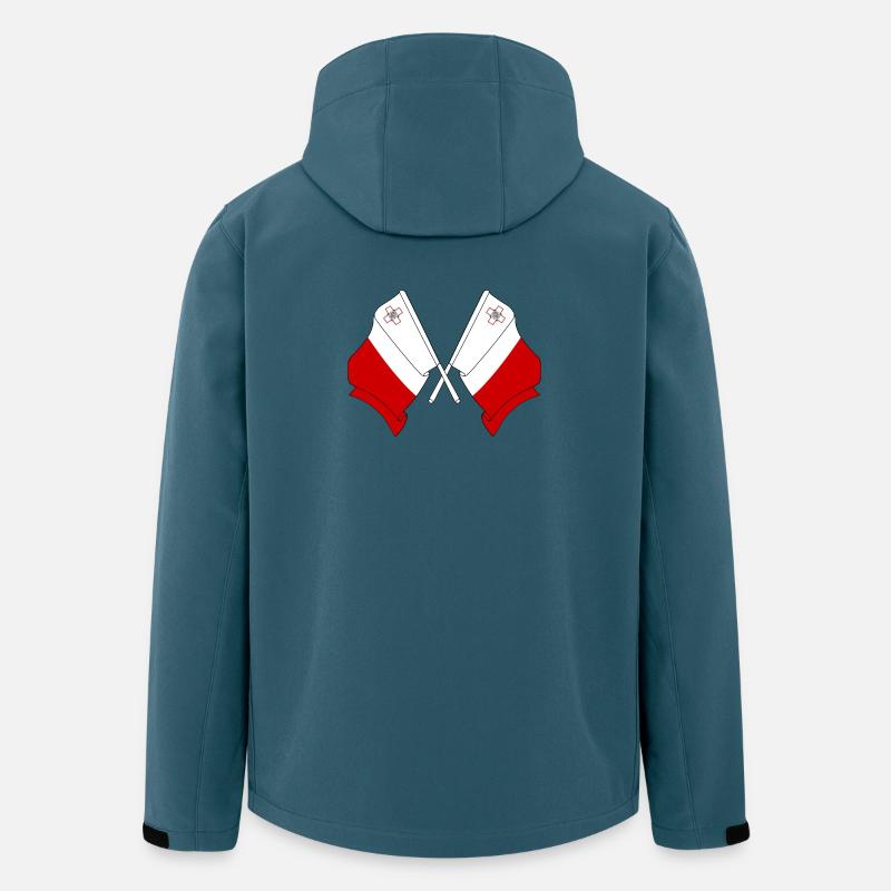 Zwei Flaggen Malta - Recycelte Männer Softshell-Jacke von Stanley/Stella - Dunkles Petrol