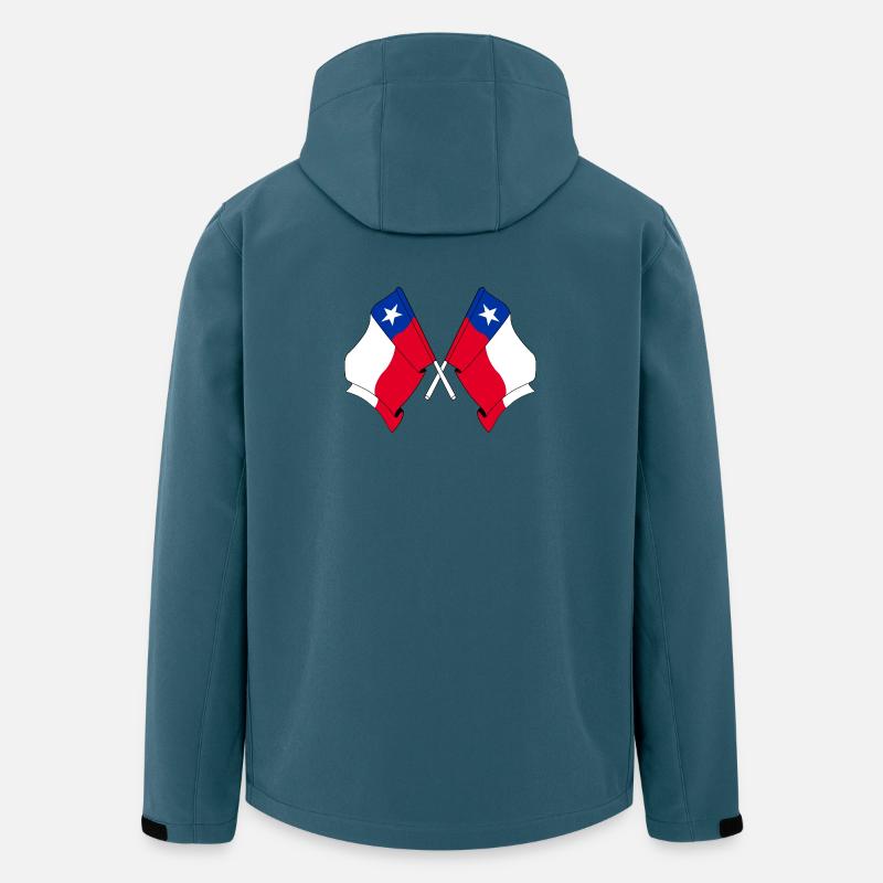 Zwei gekreuzte Flaggen Chiles - Recycelte Männer Softshell-Jacke von Stanley/Stella - Dunkles Petrol