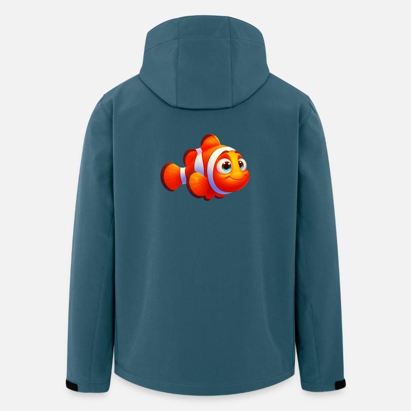 Clownfisch - Recycelte Männer Softshell-Jacke von Stanley/Stella - Dunkles Petrol